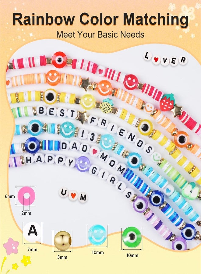 BestNow Clay Beads Bracelet Making Kit 5000 Pcs Friendship Bracelet Kits Flat Beads for Jewelry Making Polymer Heishi Beads Set for Bracelet Necklace DIY Crafts Gift for Girls Ages 6-12 - Image 3